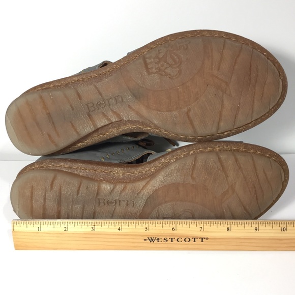 Born sandals bluish gray leather lace up 8 - Picture 5 of 9